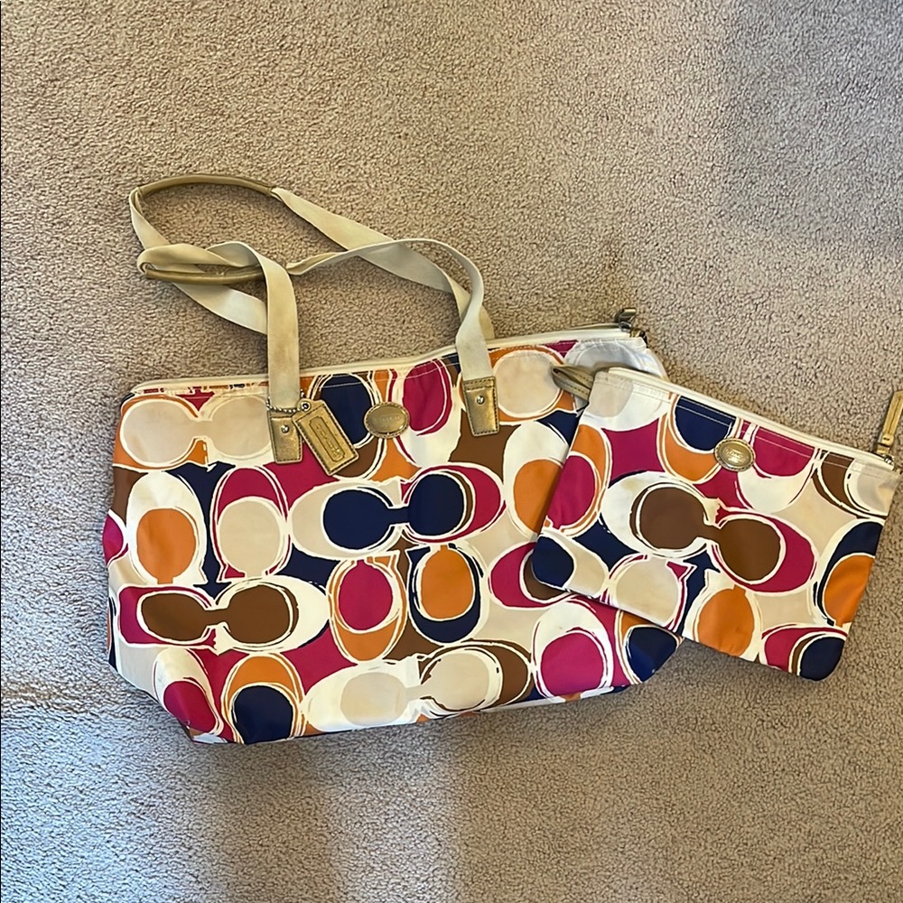 Coach Tote and Pouch Set